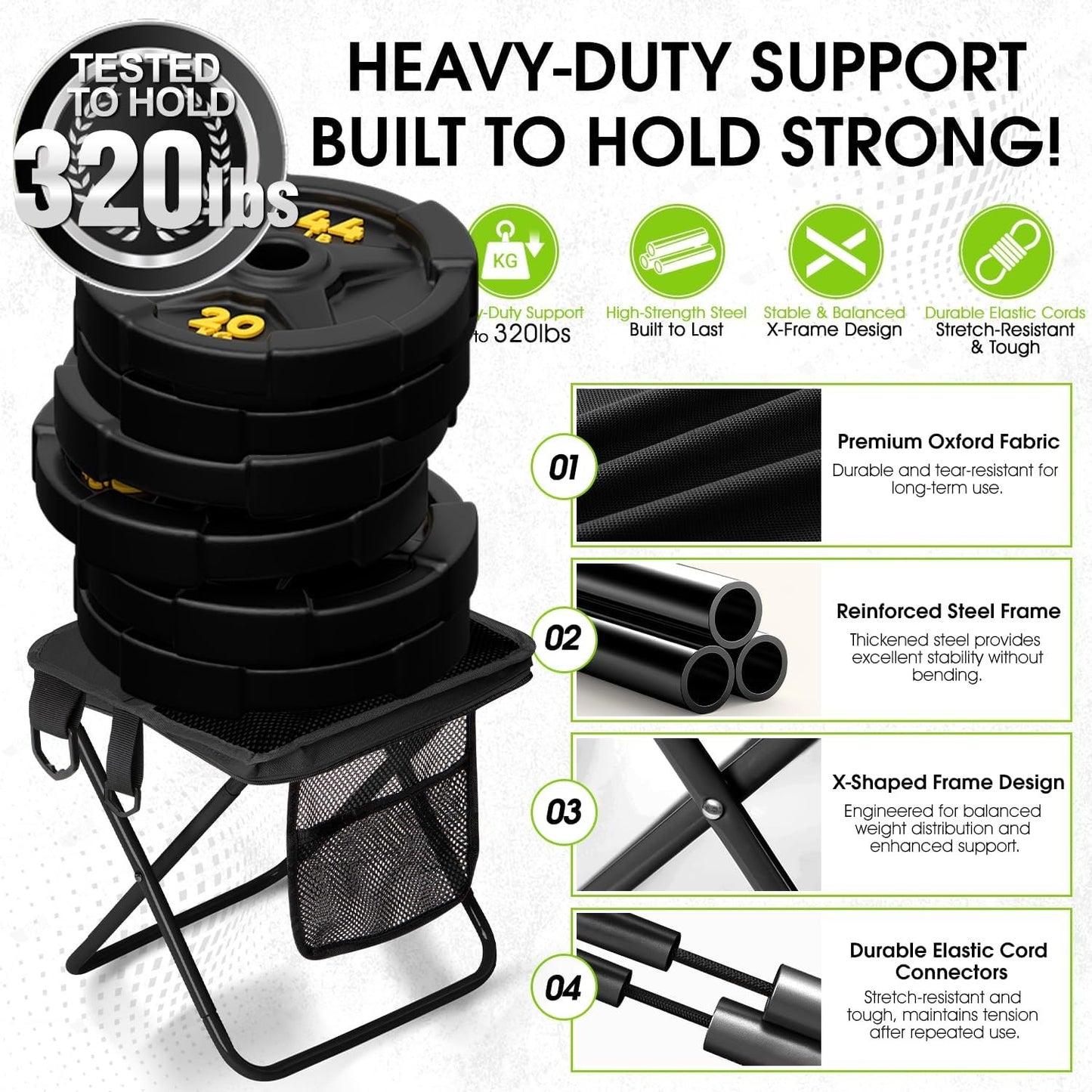Shoulder-Sling Portable Folding Chair