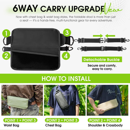 Shoulder-Sling Portable Folding Chair